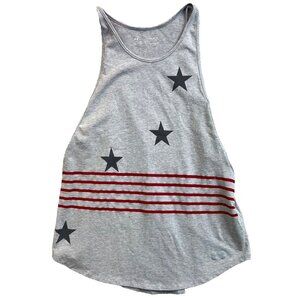 Under Armour Tank Top Womens Large‎ Gray American Flag Patriotic LooseSz Med